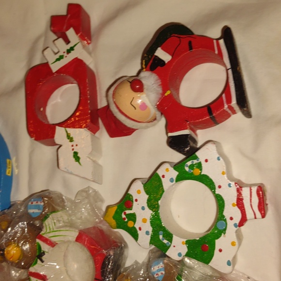 Christmas napkins holders set of 11 wooden characters - Picture 5 of 12
